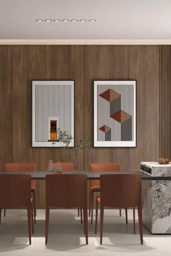 Wandpaneel Houtlook, Walnoot Warm Klassiek