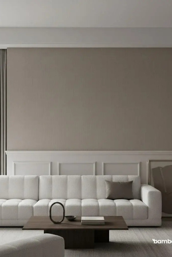 Wandpaneel Linnenlook, Natuurlijk Grijsbeige Wandpaneel Linnenlook, Natuurlijk Grijsbeige