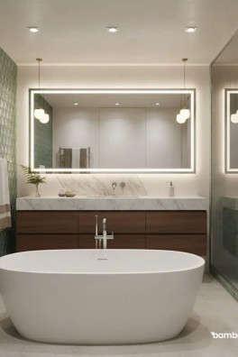 Wandpaneel Metal Look, Green Pattern