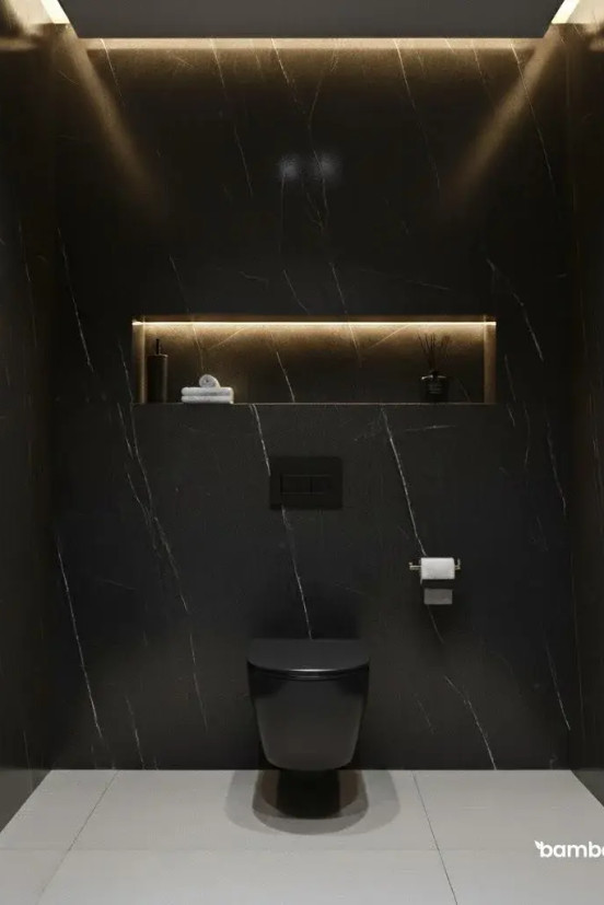 Wandpaneel Natuursteen & Marmer Look, Lauren Zwart (Mat) Wandpaneel Natuursteen & Marmer Look, Lauren Zwart (Mat)