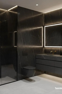 Wandpaneel Natuursteen & Marmer Look, Lauren Zwart (Mat) Wandpaneel Natuursteen & Marmer Look, Lauren Zwart (Mat)