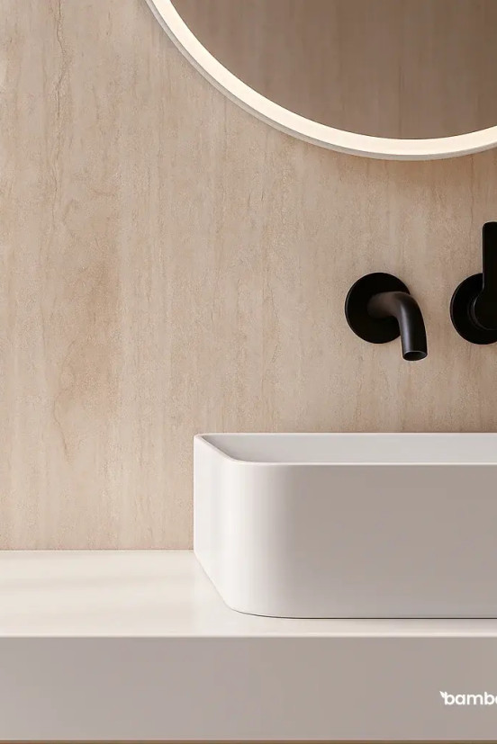 Wandpaneel Natuursteen & Marmer Look, Travertin Noors Steen Wandpaneel Natuursteen & Marmer Look, Travertin Noors Steen