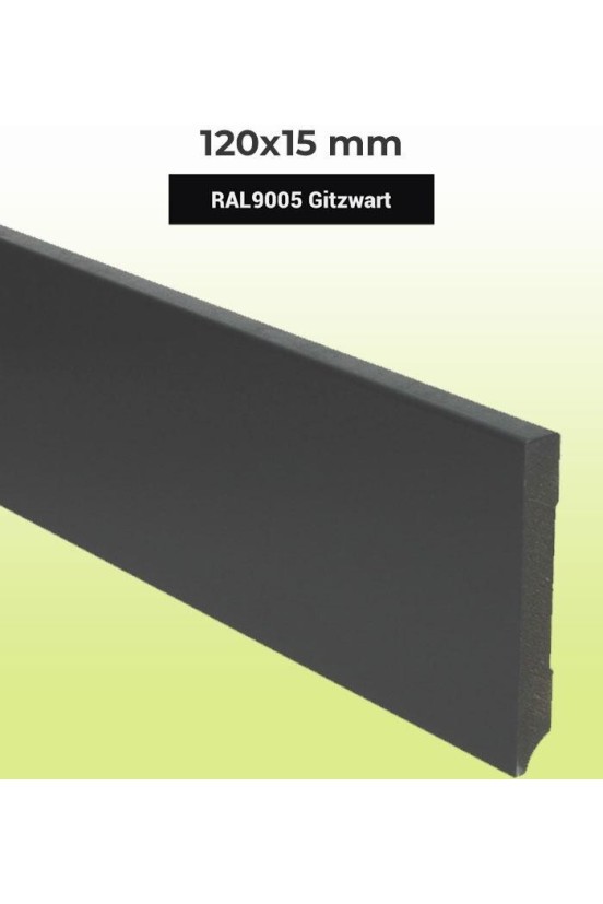 MDF Plint Gitzwart RAL9005 120x15mm MDF Plint Gitzwart RAL9005 120x15mm