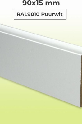 MDF Plint Klassiek RAL9010 90x15mm