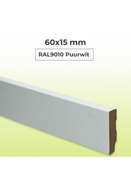 MDF Plint RAL9010 60x15mm MDF Plint RAL9010 60x15mm