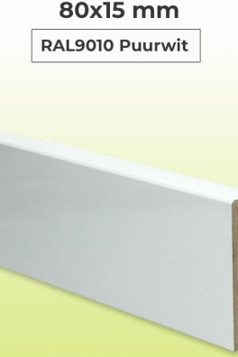 MDF Plint RAL9010 80x15mm