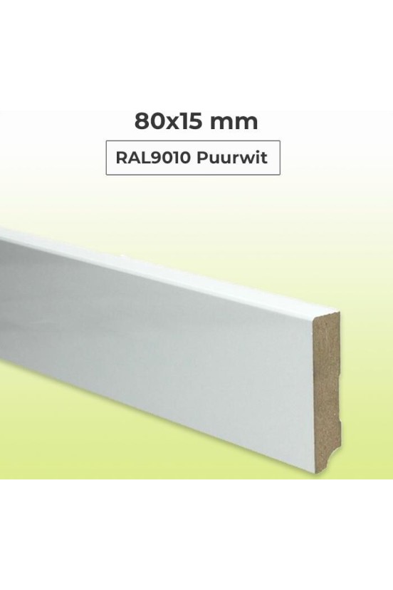 MDF Plint RAL9010 80x15mm