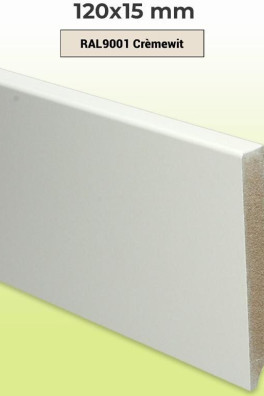 MDF Plint Wit 9001 120x15mm