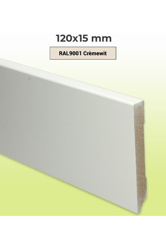 MDF Plint Wit 9001 120x15mm MDF Plint Wit 9001 120x15mm