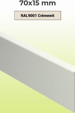 MDF Plint Wit RAL9001 70x15mm