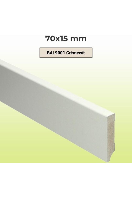 MDF Plint Wit RAL9001 70x15mm MDF Plint Wit RAL9001 70x15mm