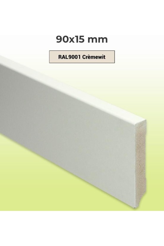 MDF Plint Wit RAL9001 90x15mm MDF Plint Wit RAL9001 90x15mm