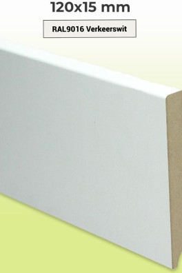 MDF Plint Wit RAL9016 120x15mm
