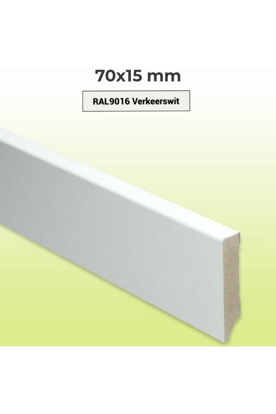 MDF Plint Wit RAL9016 70x15mm MDF Plint Wit RAL9016 70x15mm