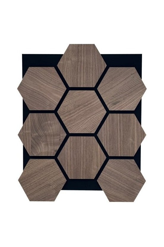 Wandpaneel Hexagon walnut Your Floor Wandpaneel Hexagon walnut Your Floor