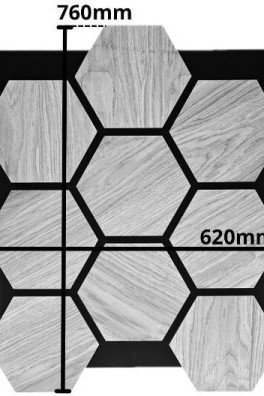 Wandpaneel Hexagon walnut Your Floor Wandpaneel Hexagon walnut Your Floor