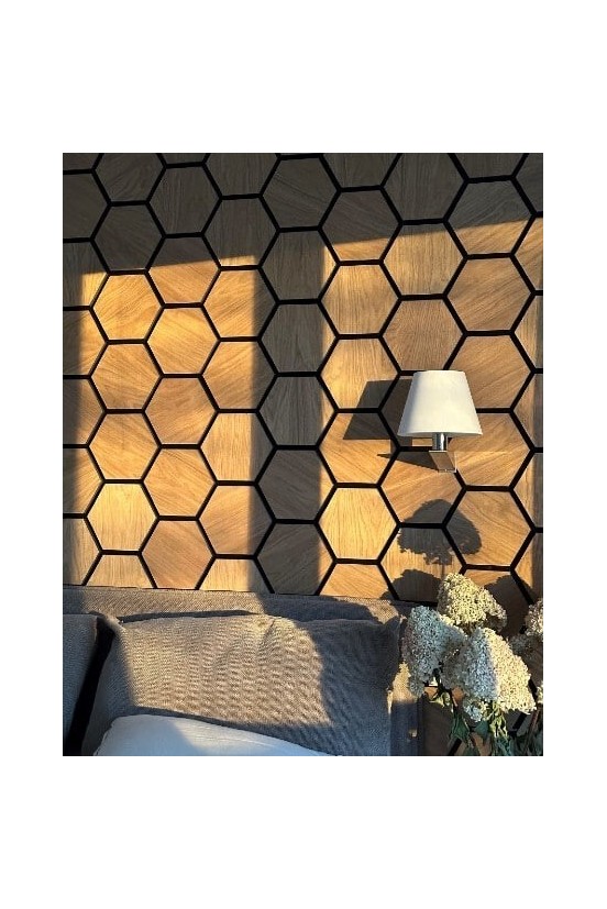 Wandpaneel Hexagon smoked Your Floor Wandpaneel Hexagon smoked Your Floor