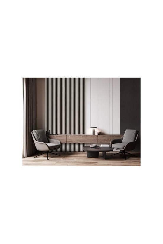 Ambiant Silentlines lattenwand taupe Ambiant Silentlines lattenwand taupe