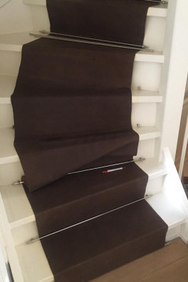 Leren trapbekleding Waterbuffel Selecte Nubuck India Krokoprint draai trap Leren trapbekleding Waterbuffel Selecte Nubuck India Krokoprint draai trap