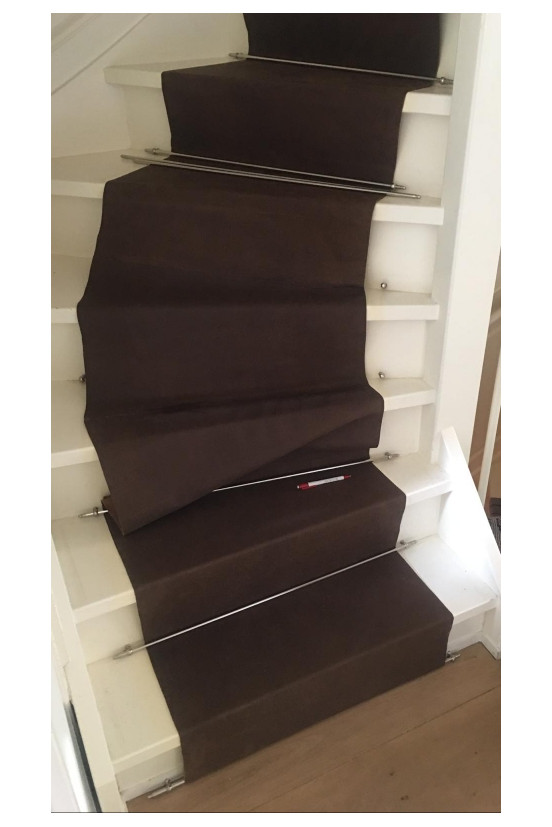 Leren trapbekleding Waterbuffel Selecte Nubuck India Krokoprint draai trap Leren trapbekleding Waterbuffel Selecte Nubuck India Krokoprint draai trap