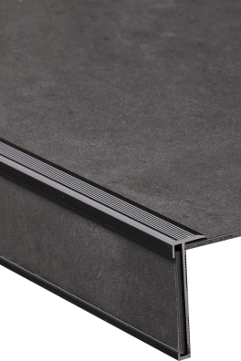 Co-pro trapprofielset pvc zwart 4x130cm Co-pro trapprofielset pvc zwart 4x130cm